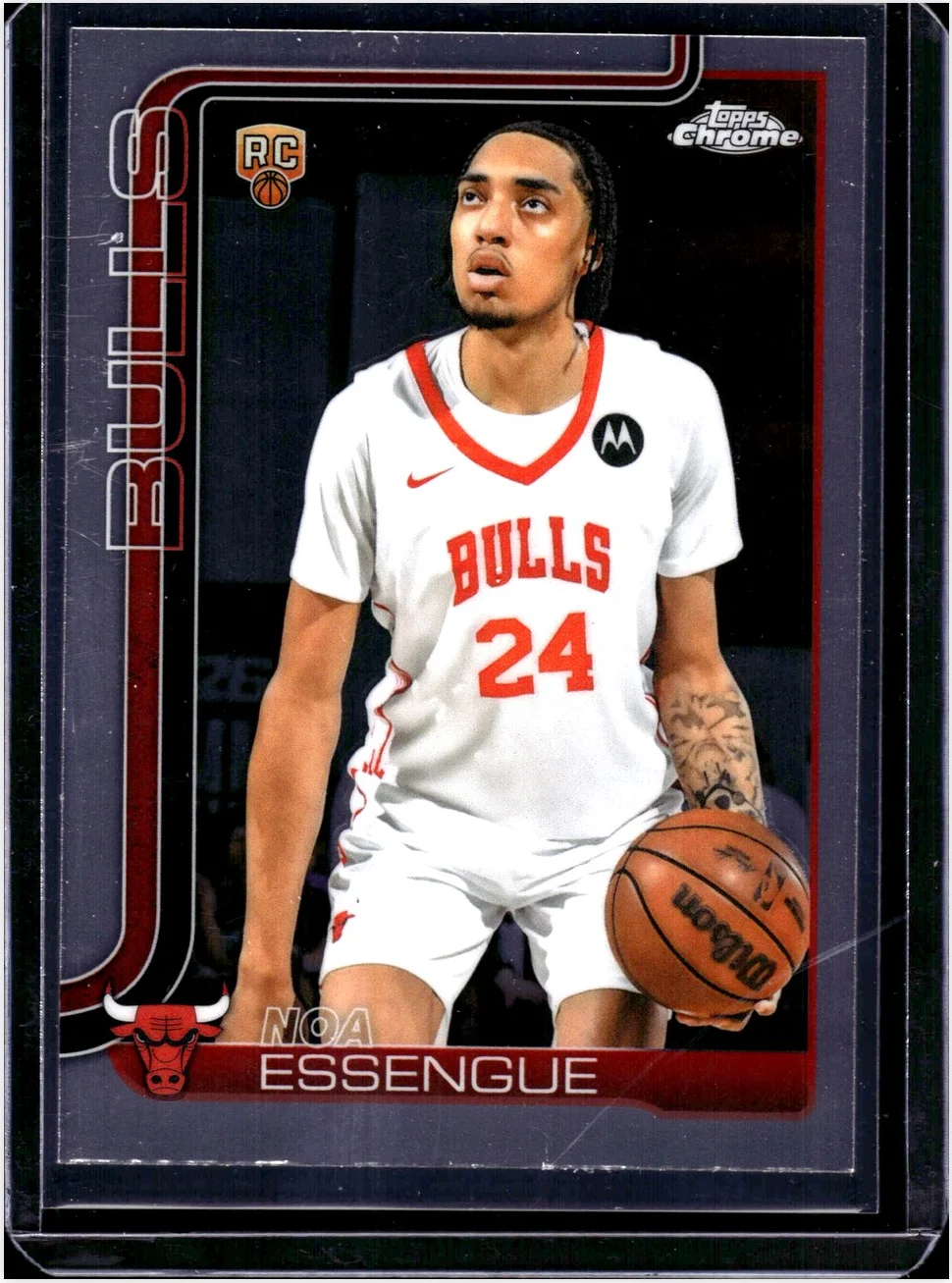 Noa Essengue Rookie Card 2025-26 Topps Chrome #262 basketball rookie card - Front