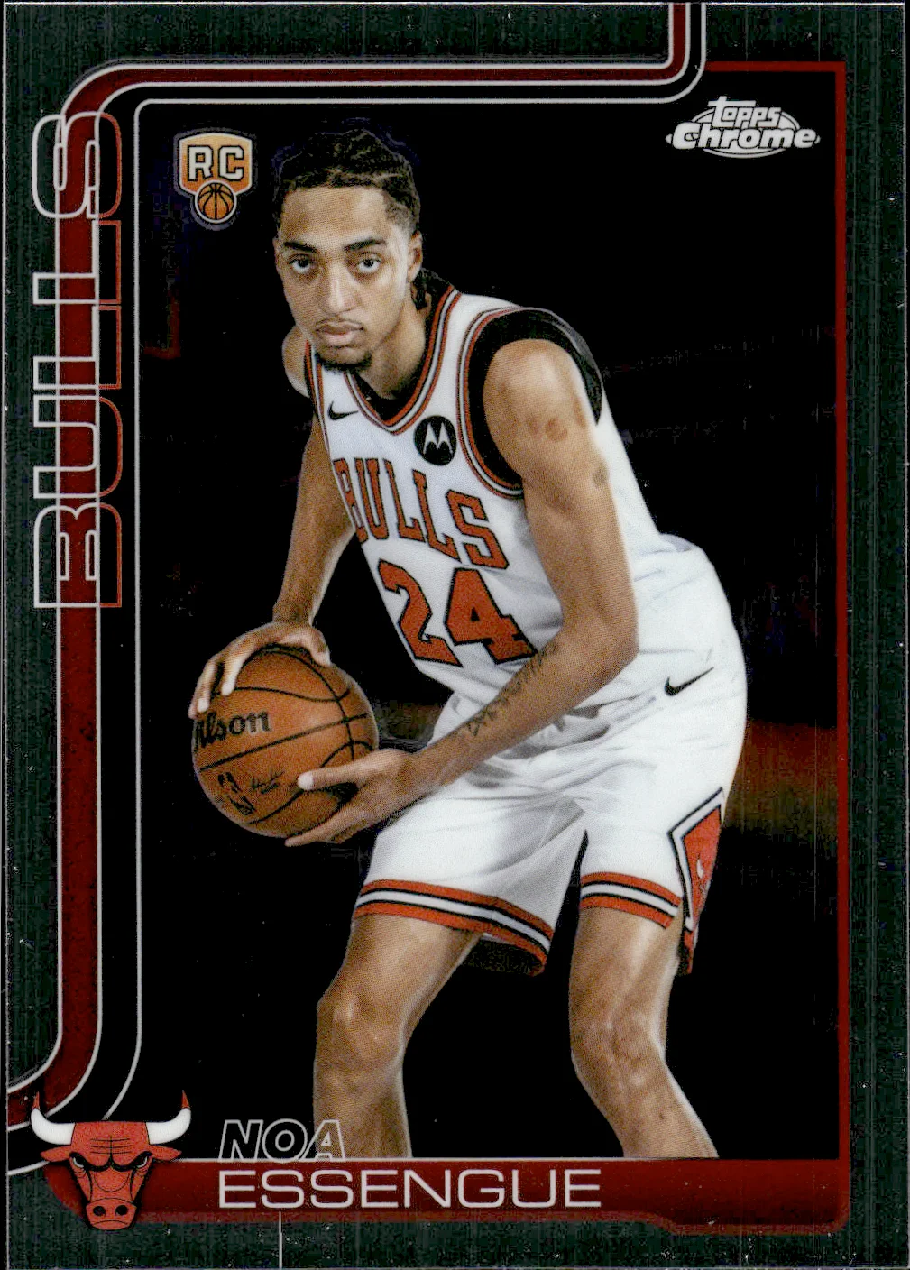 Noa Essengue #162 Rookie Card 2025 Topps Chrome Update Basketball basketball rookie card - Front
