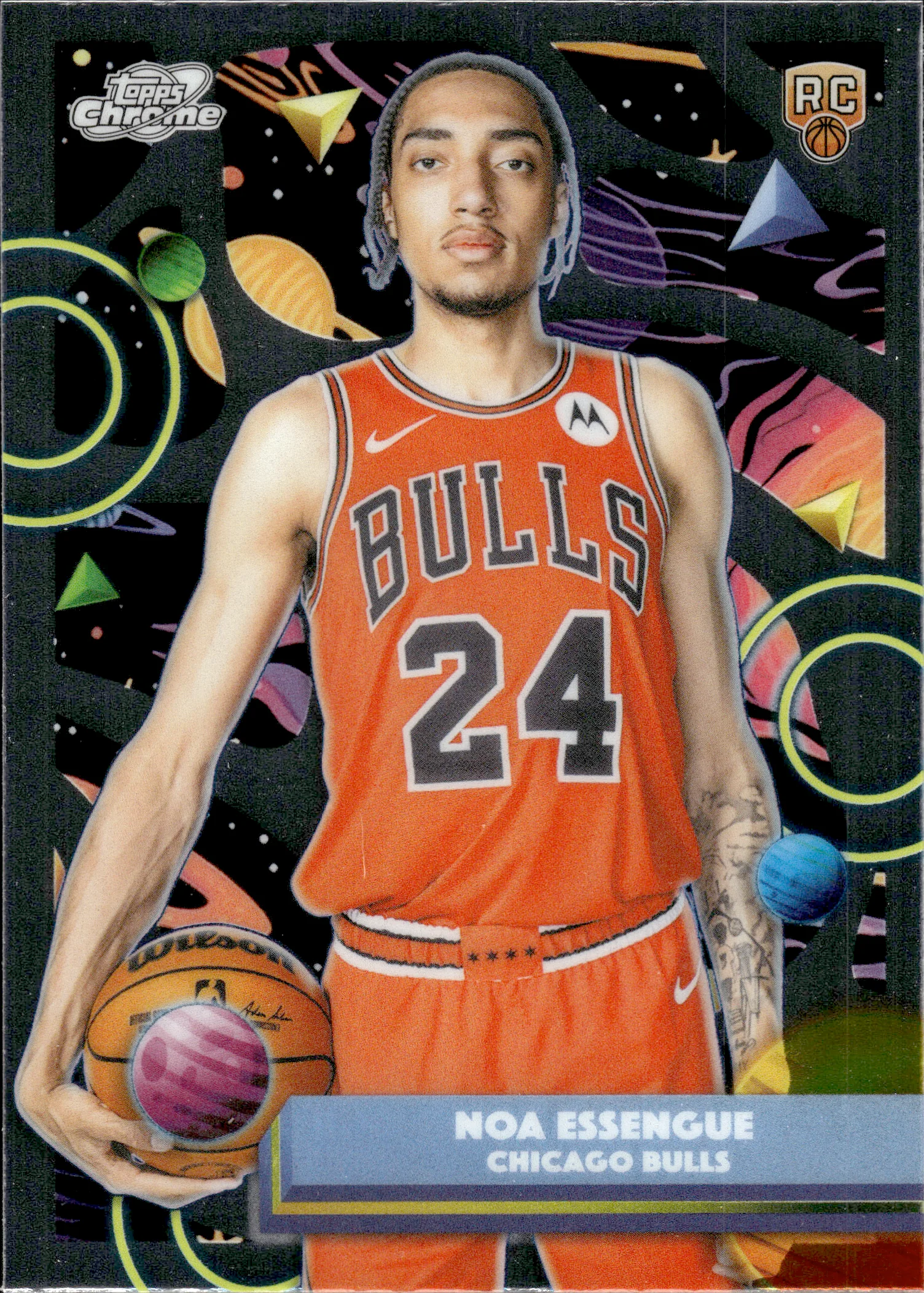 Noa Essengue #70 Rookie Card 2026 Topps Cosmic Chrome Basketball basketball rookie card - Front