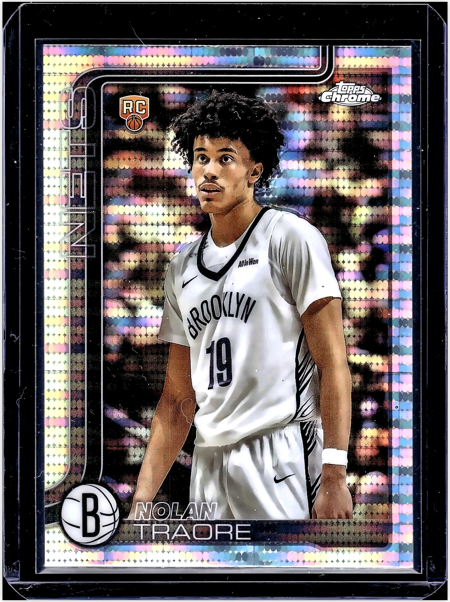 Nolan Traore 2025-26 Topps Chrome #269 Pulsar Refractor basketball rookie card - Front