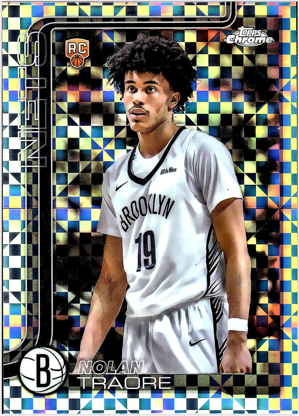 Nolan Traore 2025-26 Topps Chrome #269 X-Fractor basketball rookie card - Front