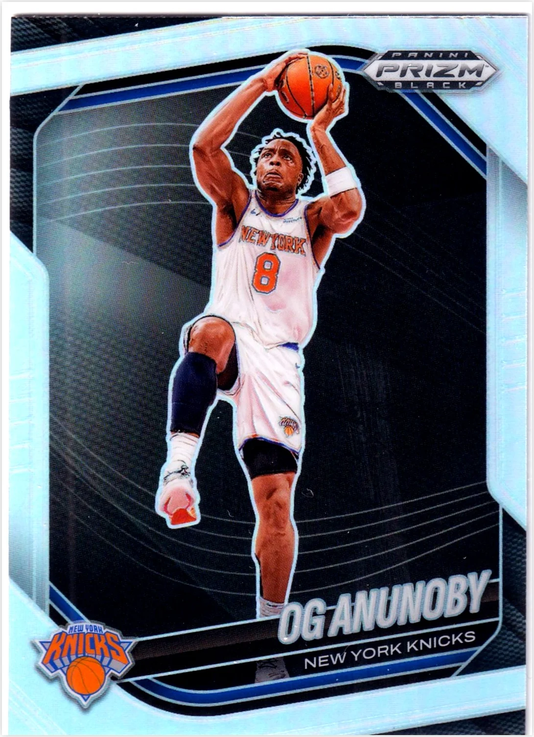 OG Anunoby 2024-25 Panini Prizm Black #111 Silver basketball card - Front