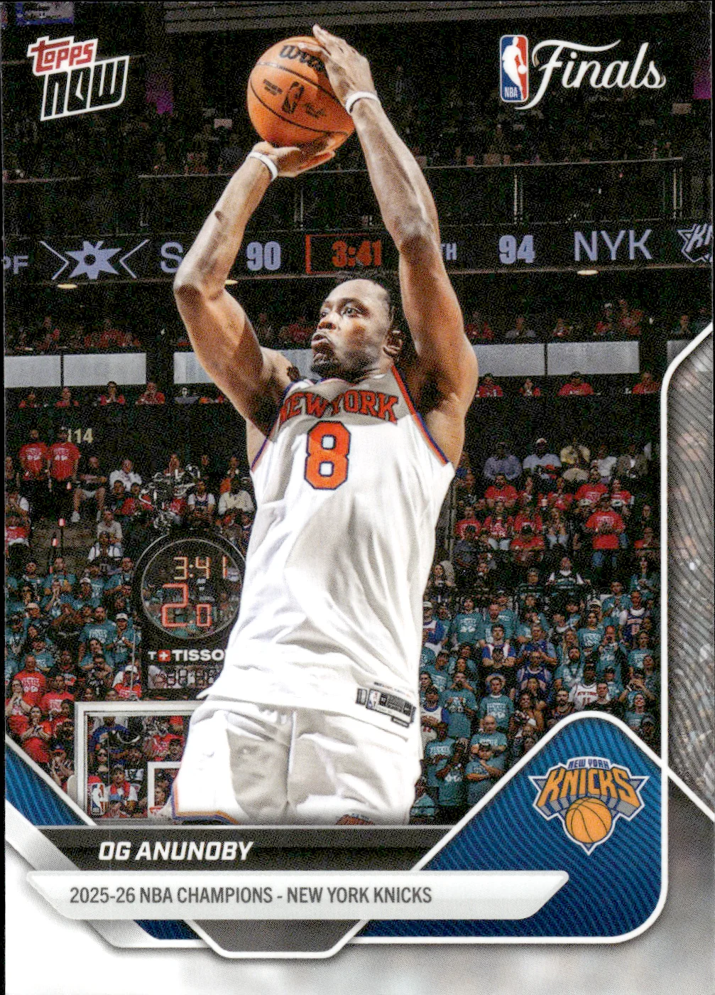 OG Anunoby #C3 2026 Topps Now Basketball NBA Finals basketball card - Front