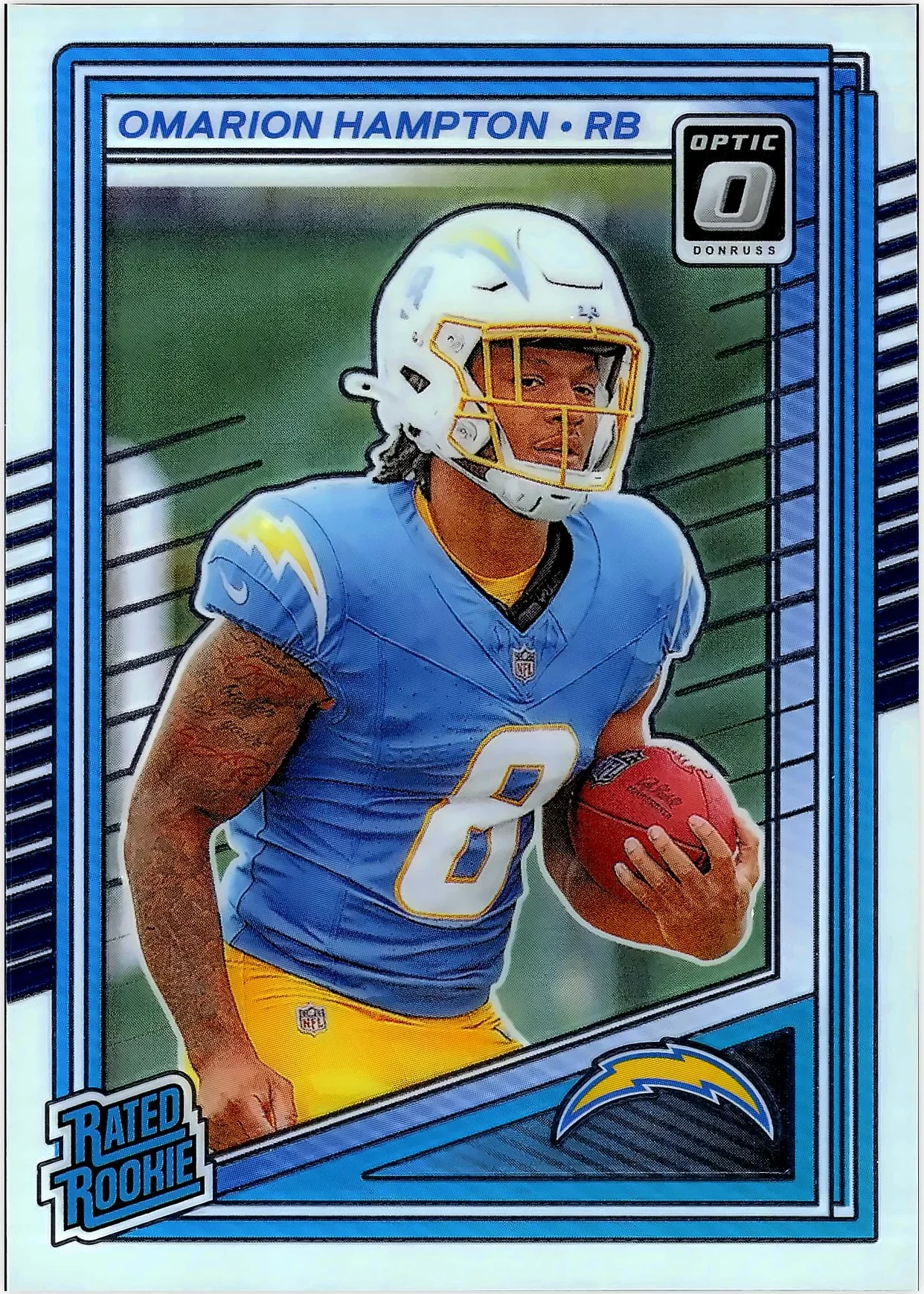 Omarion Hampton 2025 Donruss Optic #212 football rookie card - Front