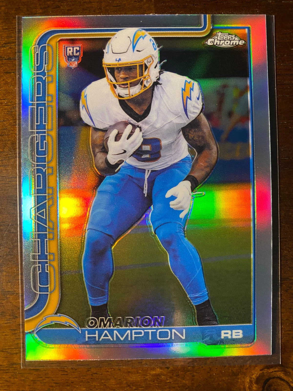 Omarion Hampton 2025 Topps Chrome Football card