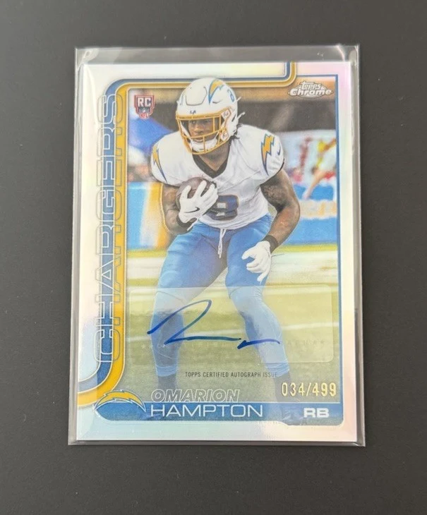 Omarion Hampton 2025 Topps Chrome Football card