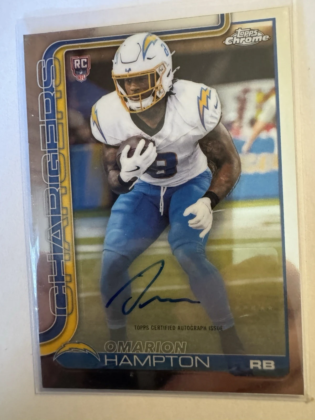 Omarion Hampton 2025 Topps Chrome Football card