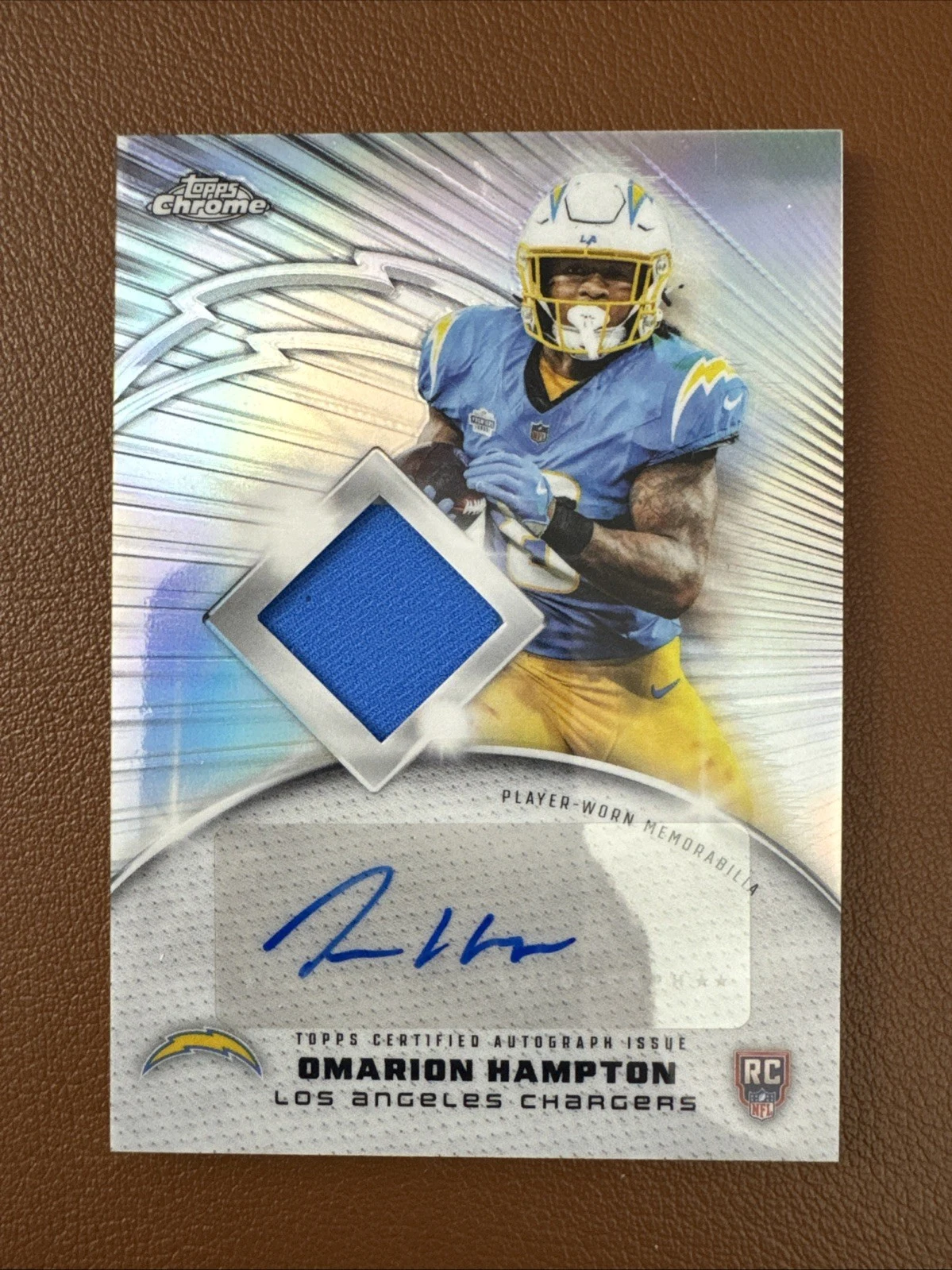 Omarion Hampton 2025 Topps Chrome Football card