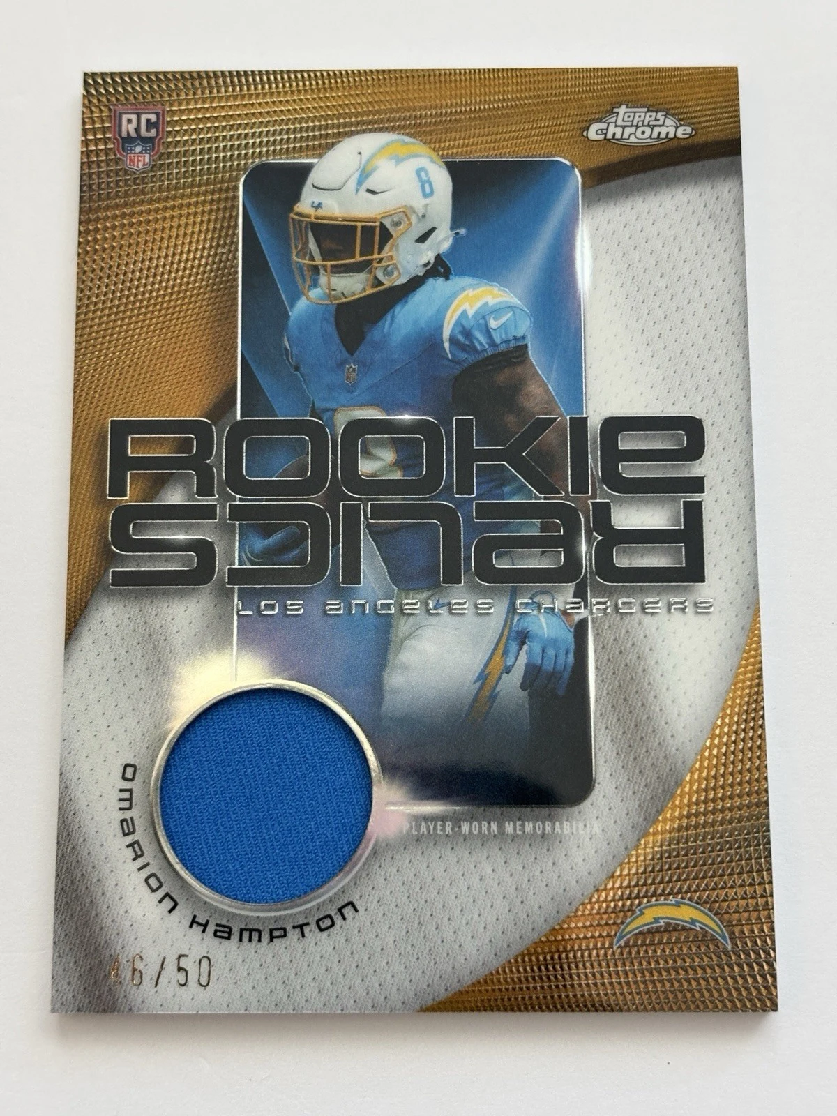 Omarion Hampton 2025 Topps Chrome Football card