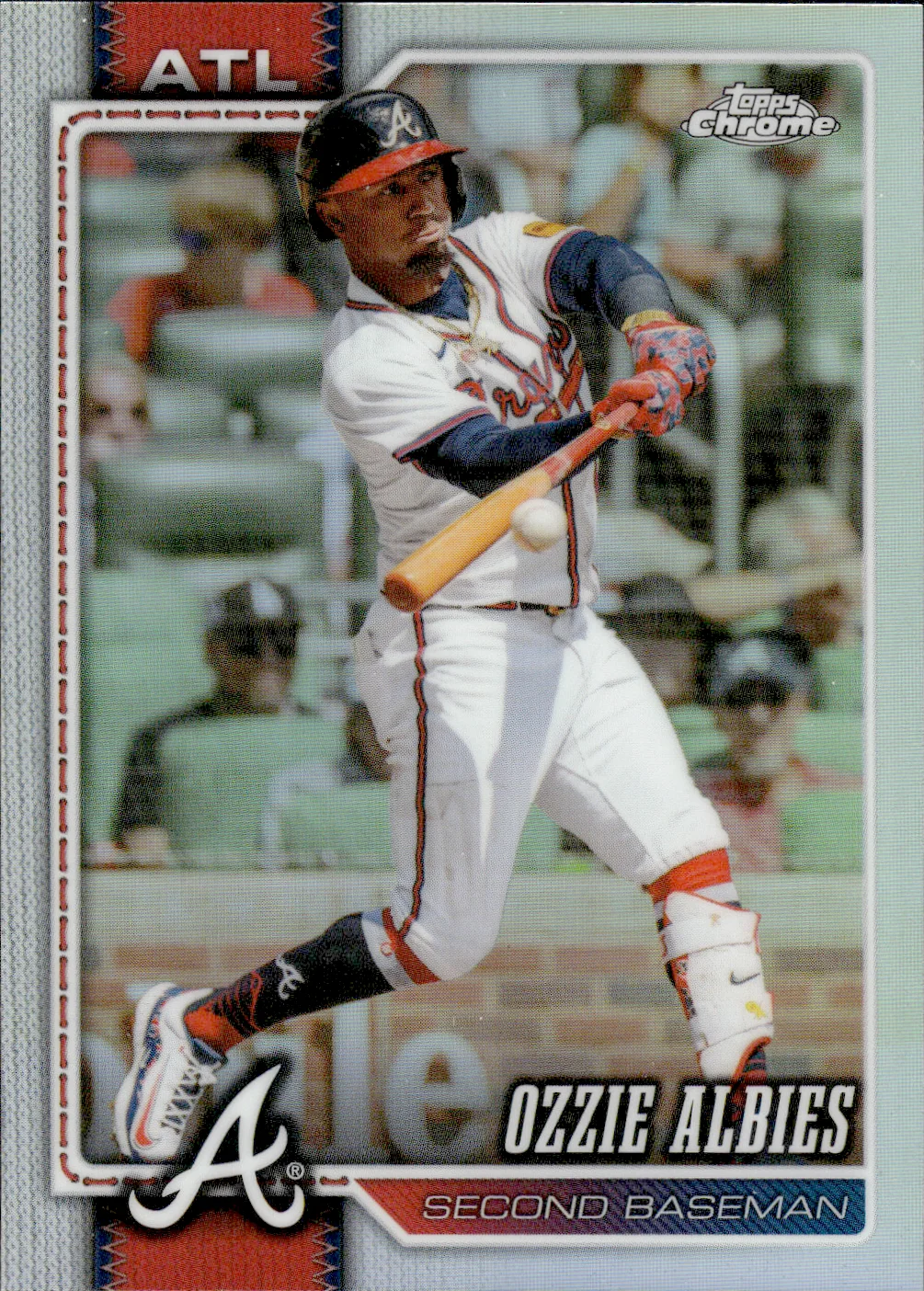 Ozzie Albies #297 Refractor 2026 Topps Chrome Baseball baseball card - Front