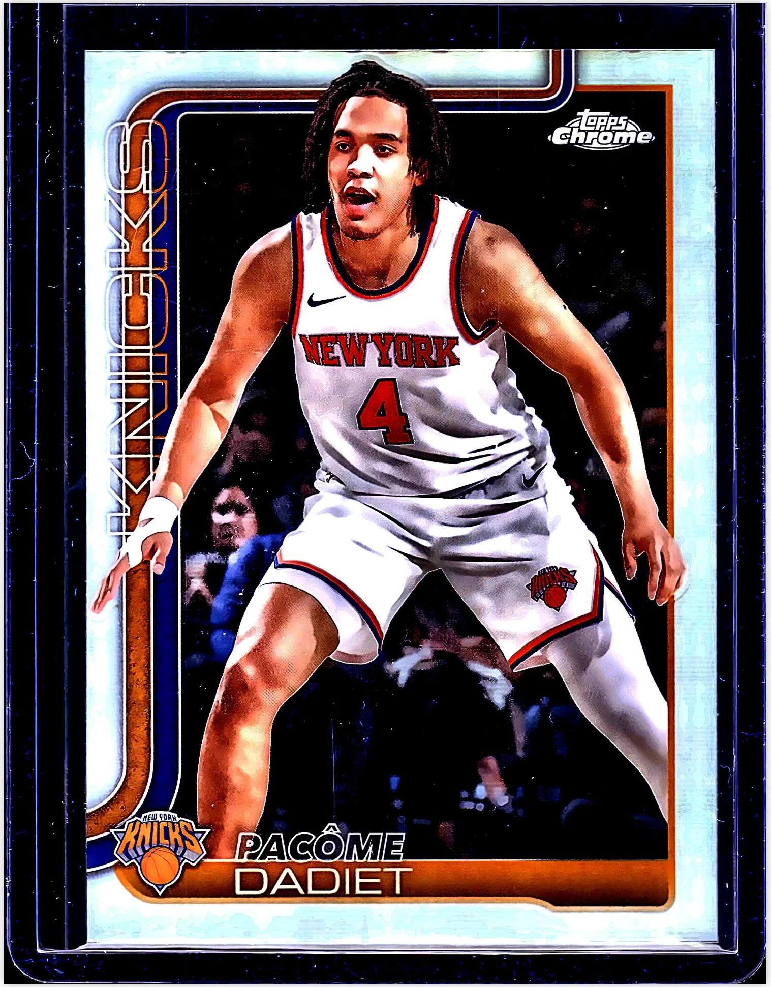 Pacôme Dadiet 2025-26 Topps Chrome #111 Refractor basketball card - Front