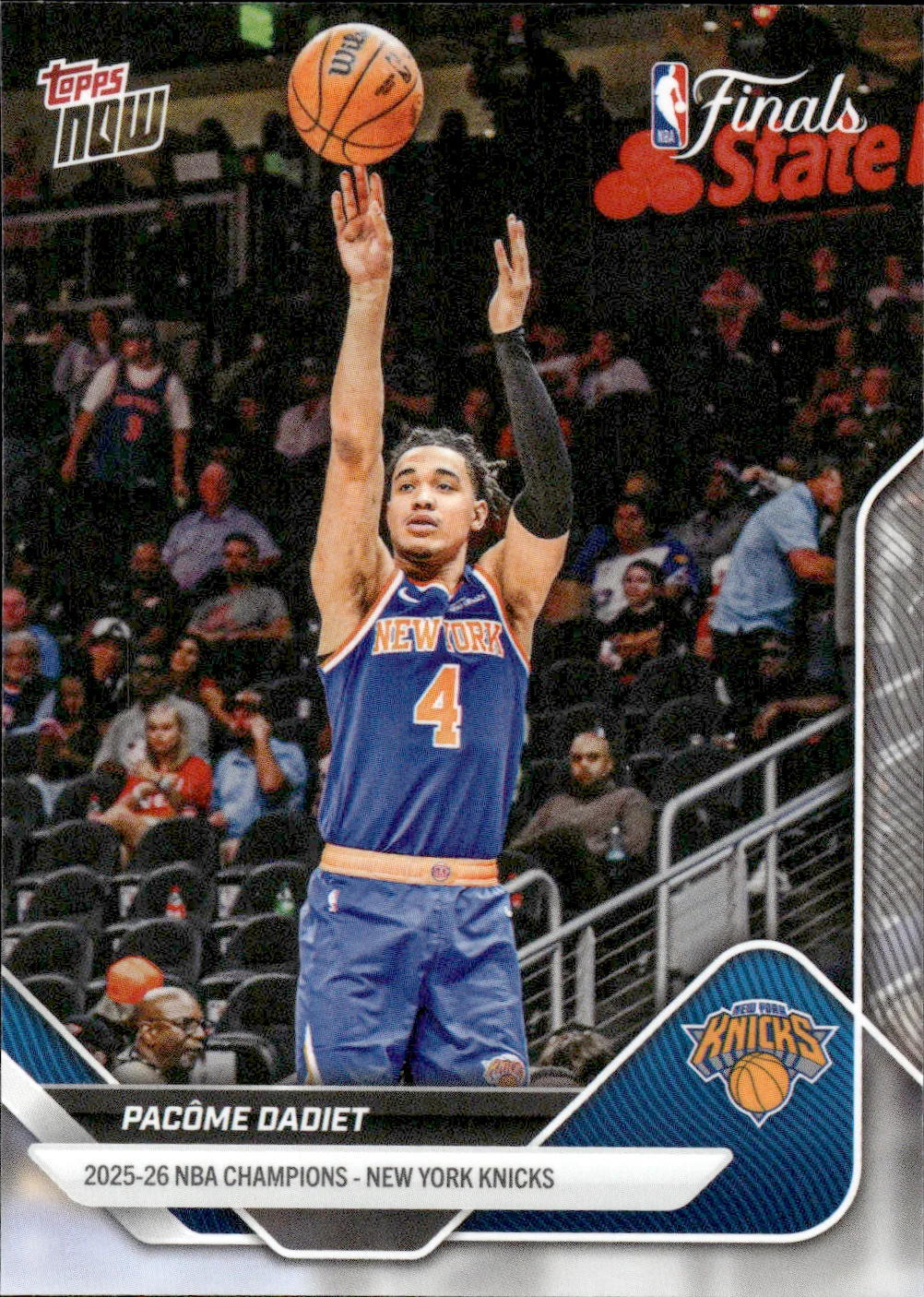 Pacôme Dadiet #C11 2026 Topps Now Basketball NBA Finals basketball card - Front