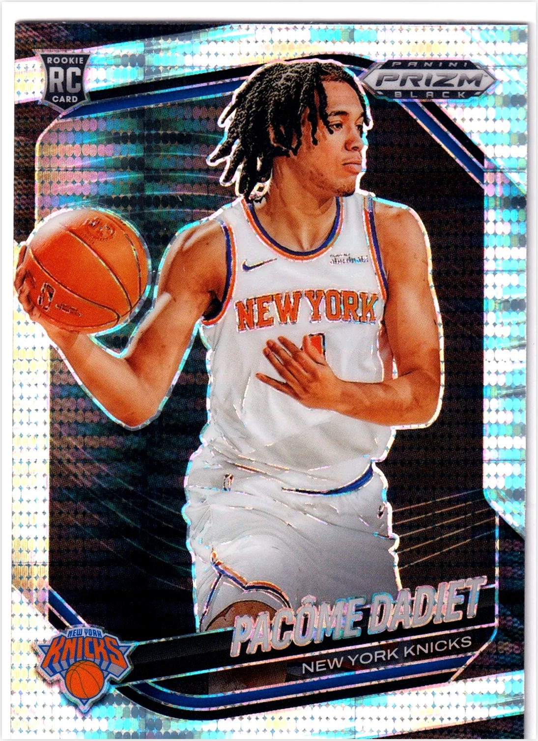 Pacome Dadiet 2024-25 Panini Prizm Black #208 Pulsar basketball card - Front