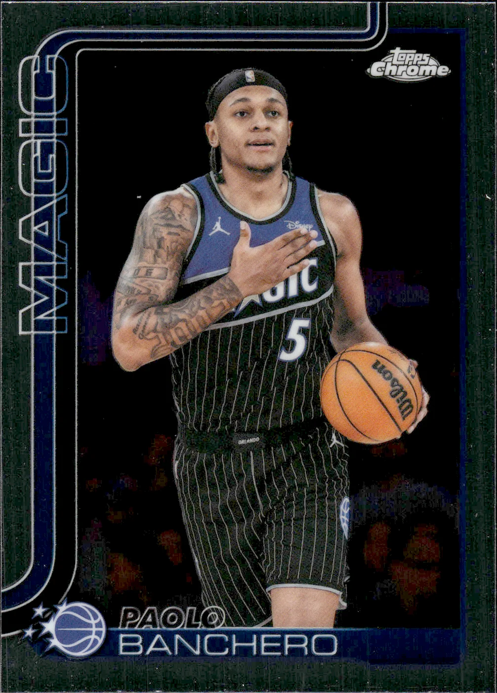 Paolo Banchero #5 2025 Topps Chrome Update Basketball basketball card - Front