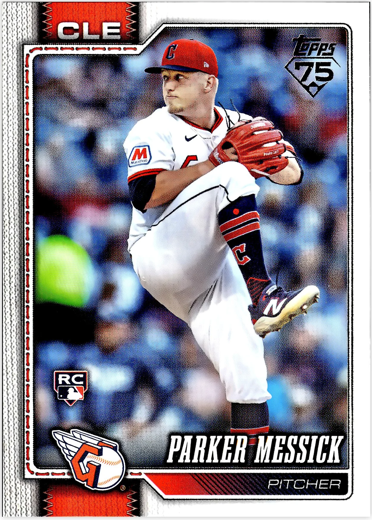 Parker Messick 2026 Topps #67 baseball rookie card - Front