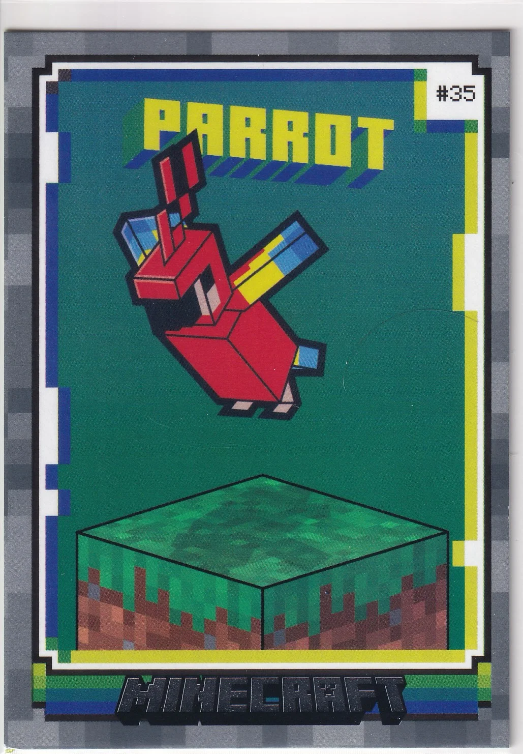 Parrot 2024 Minecraft #35 Character trading card - Front