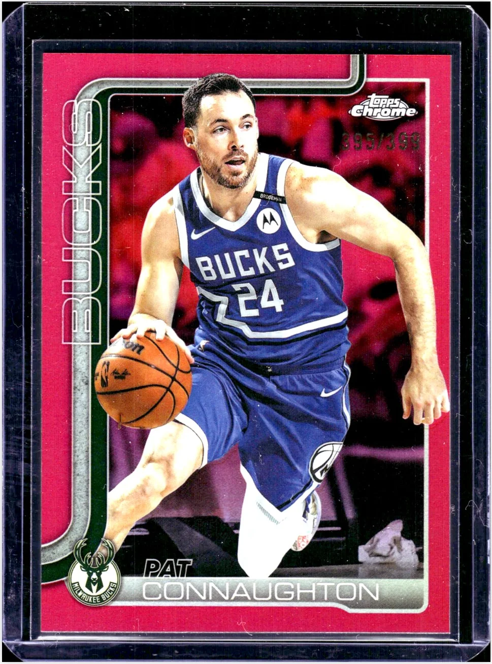 Pat Connaughton 2025-26 Topps Chrome #190 Magenta Refractor basketball card - Front