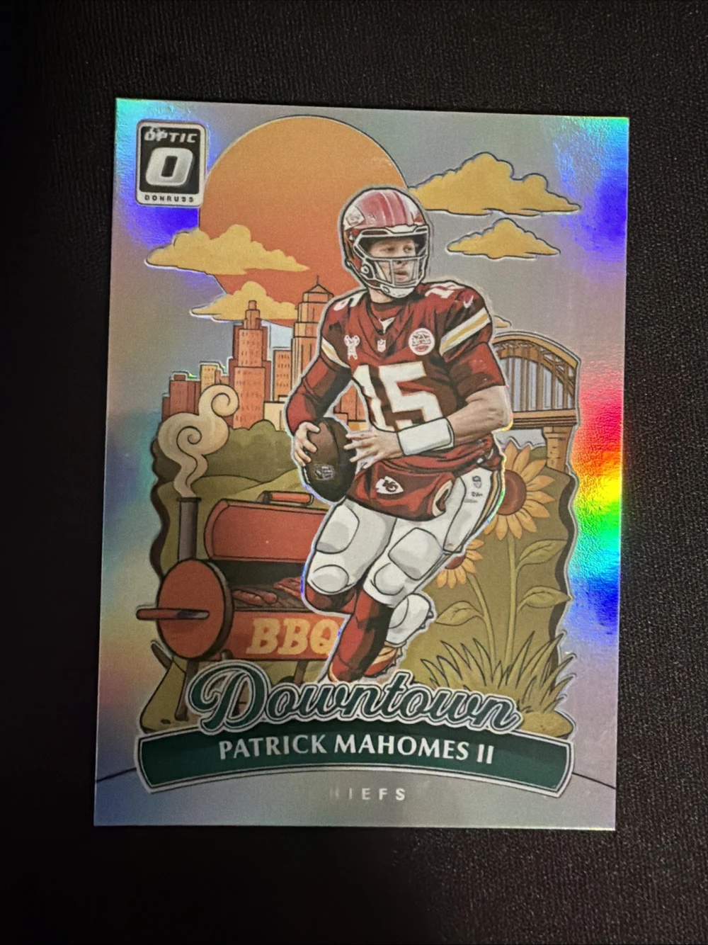 Patrick Mahomes II #8 2025 Donruss Optic Football Downtown front