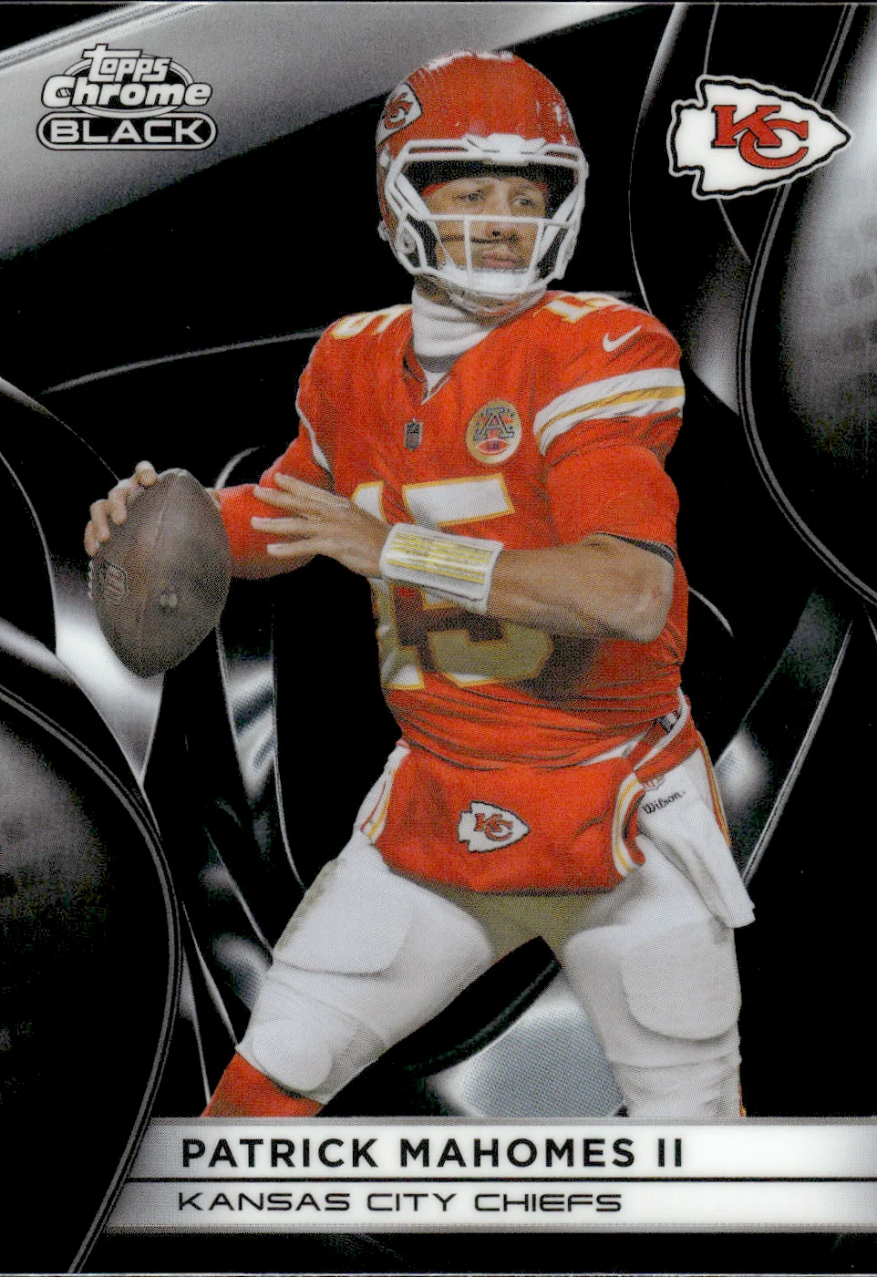 Patrick Mahomes II #51 2025 Topps Chrome Black Football football card - Front