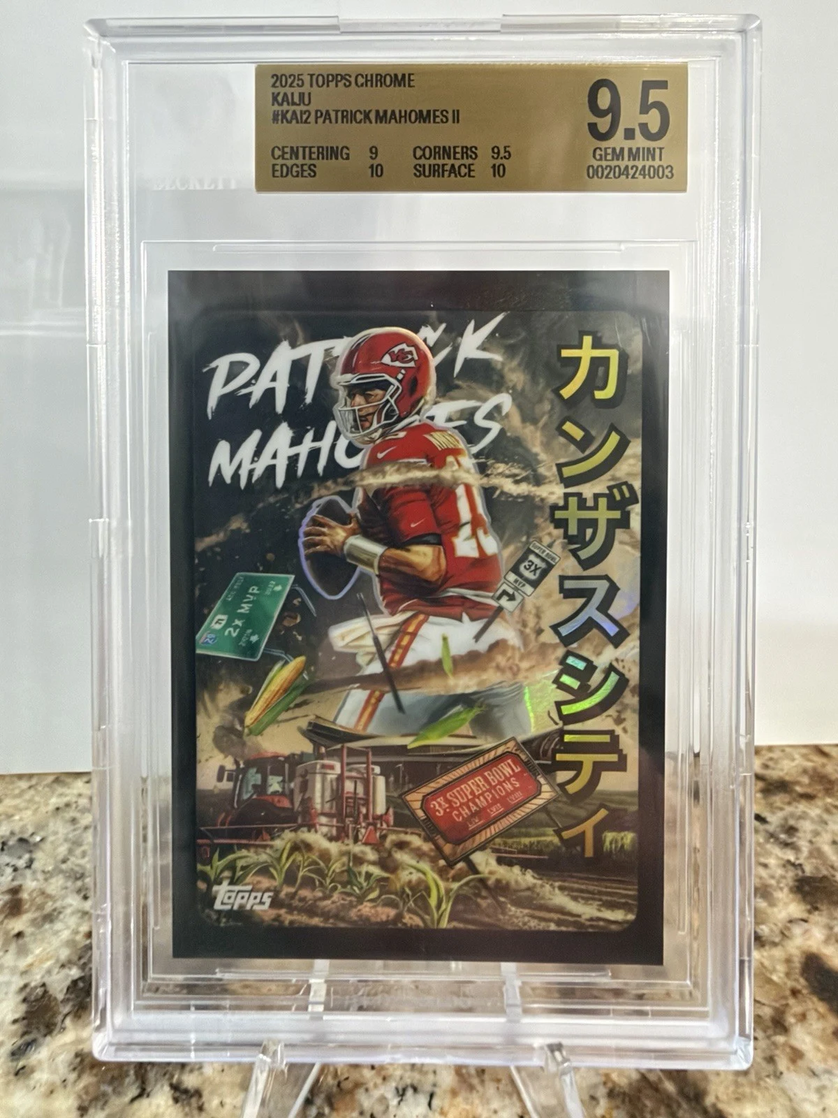 Patrick Mahomes II 2025 Topps Chrome Football card