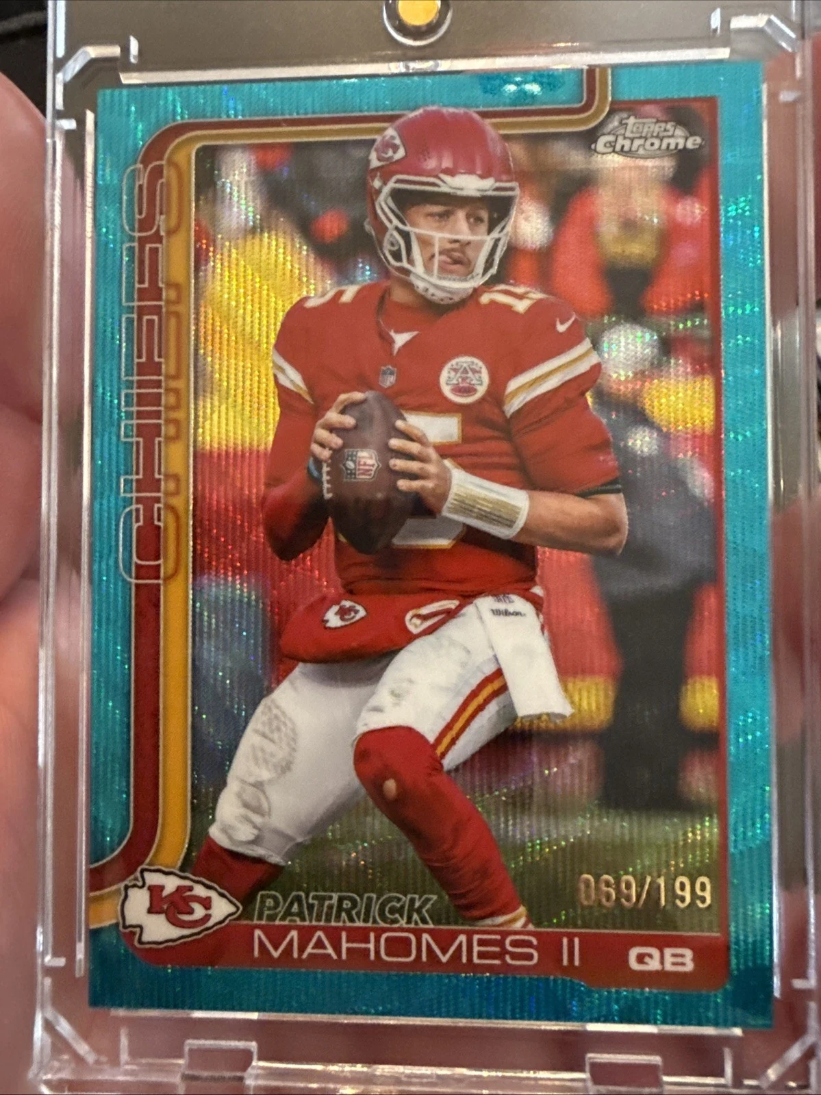 Patrick Mahomes II 2025 Topps Chrome Football card