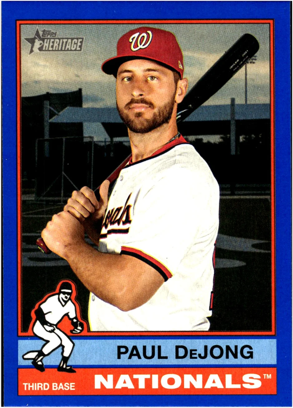Paul DeJong 2025 Topps Heritage #663 Dark Blue Border baseball card - Front