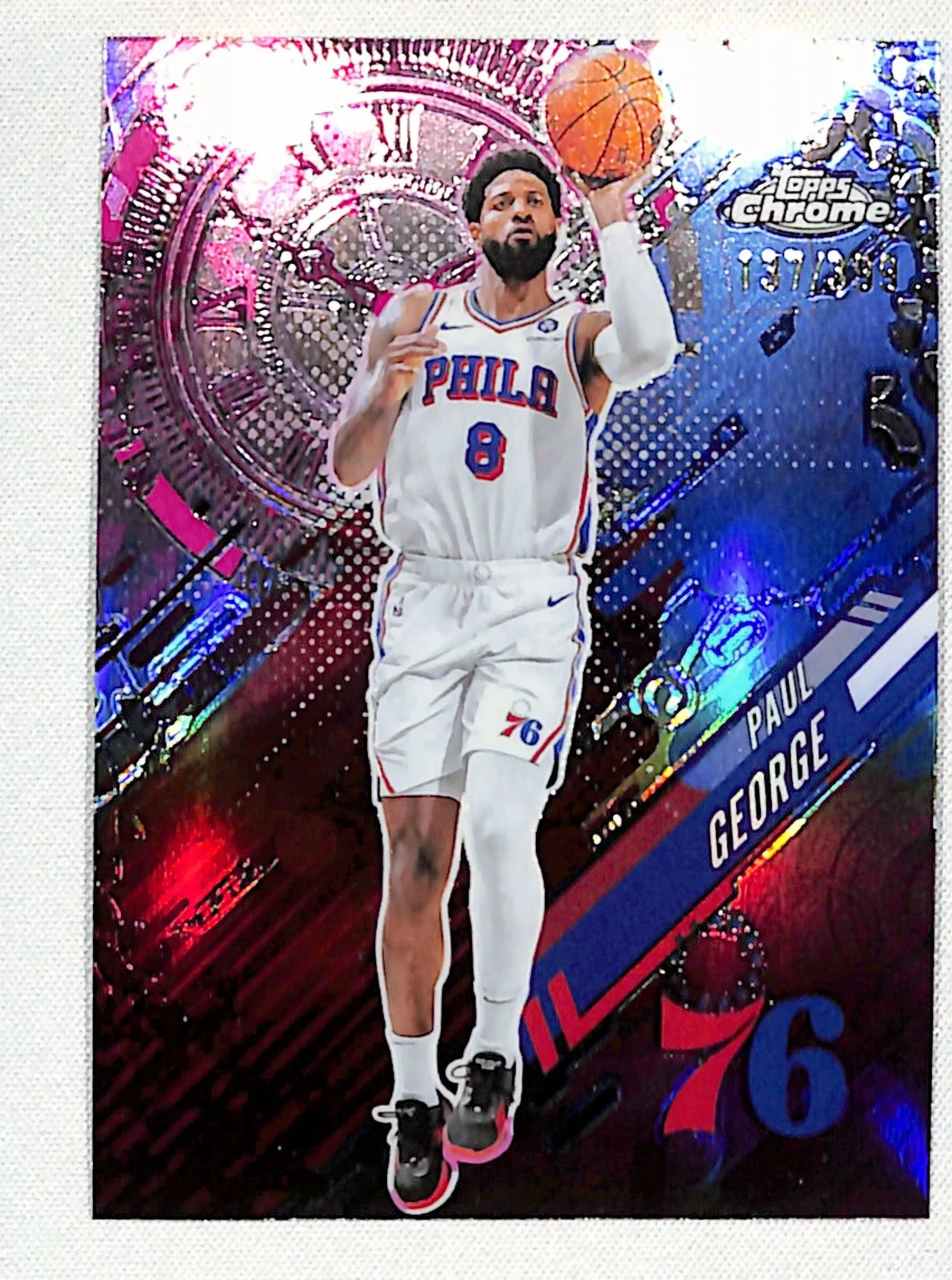 Paul George 2025 Topps Chrome Basketball card