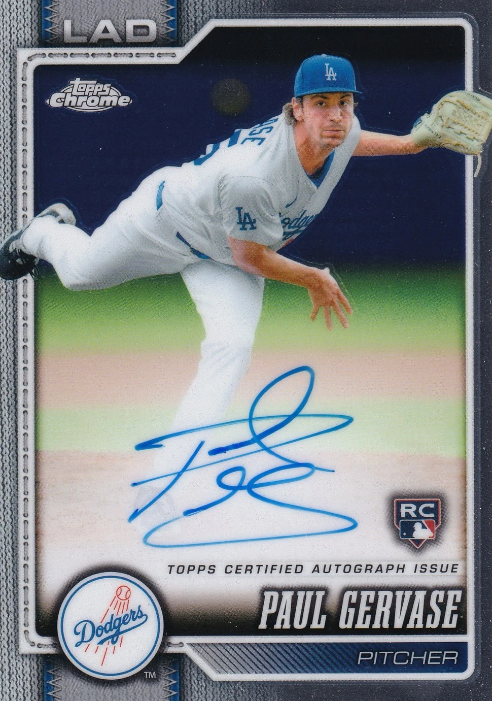 Paul Gervase #RA-PG Rookie Card 2026 Topps Chrome Baseball Rookie Autographs front