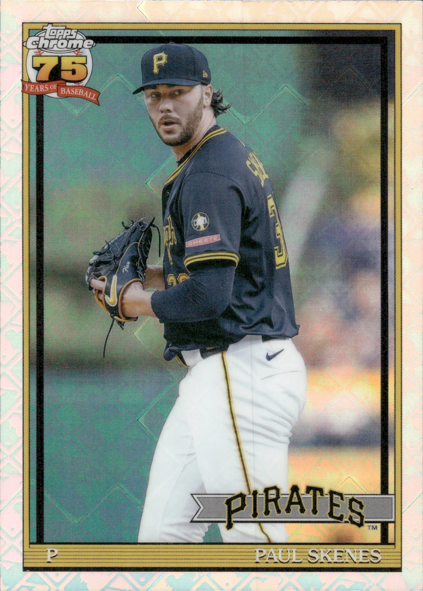 Paul Skenes #91CB-15 Logofractor 2026 Topps Chrome Baseball 1991 Insert baseball card - Front
