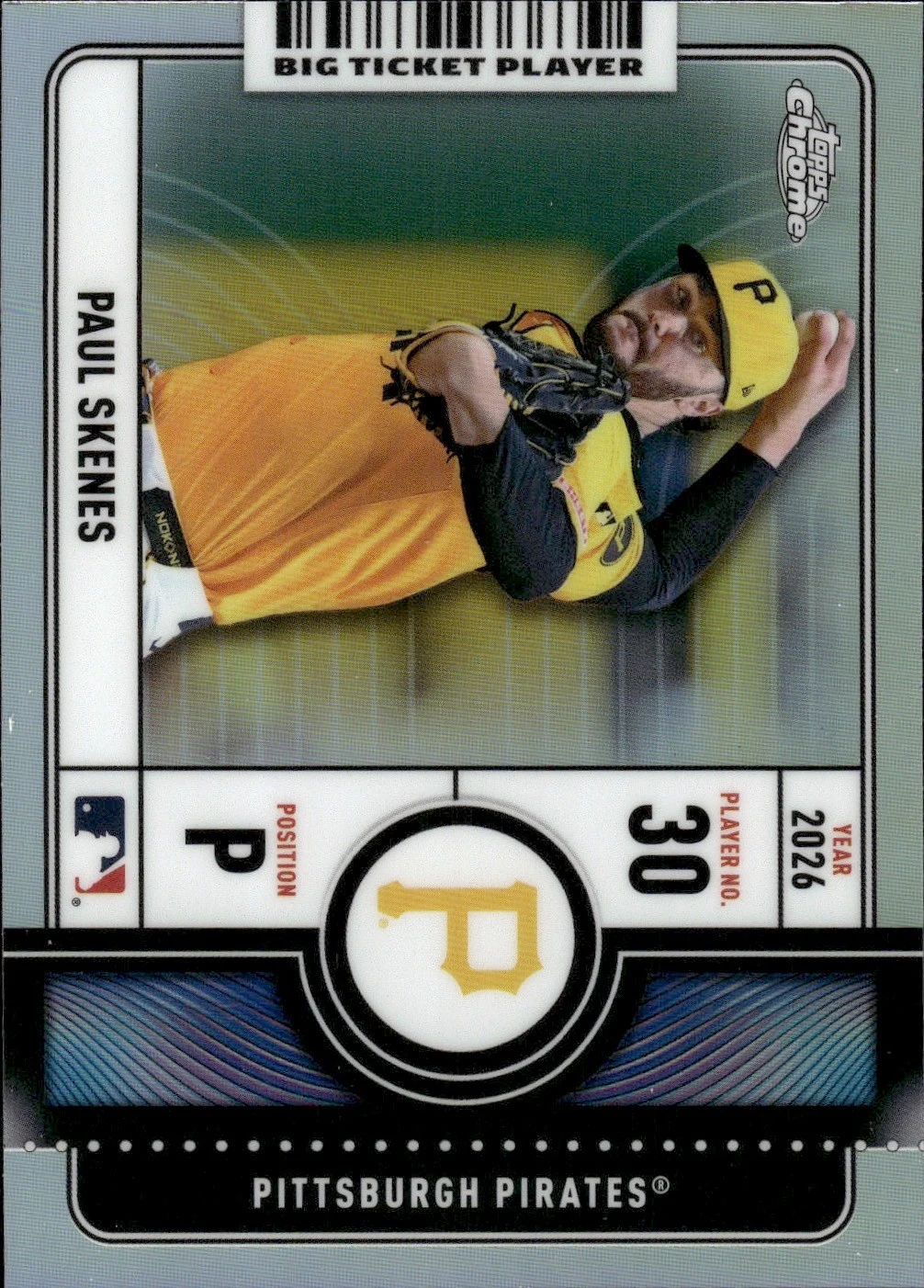 Paul Skenes #BTP-14 2026 Topps Chrome Baseball Big Ticket Player front