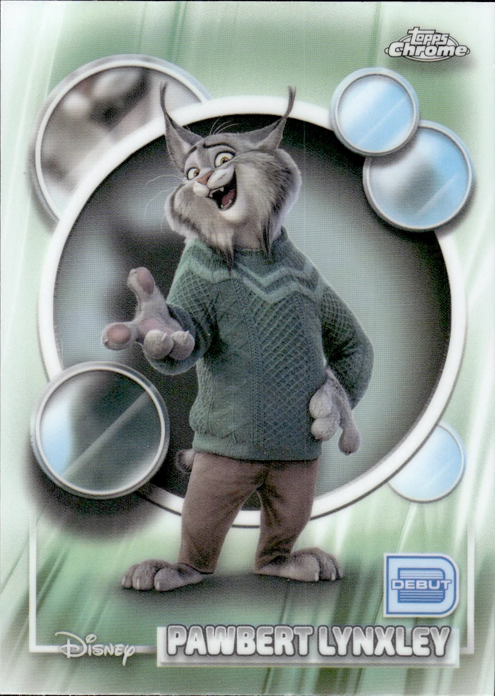 Pawbert Lynxley #71 Refractor 2026 BOX1F Topps Chrome Disney trading card - Front