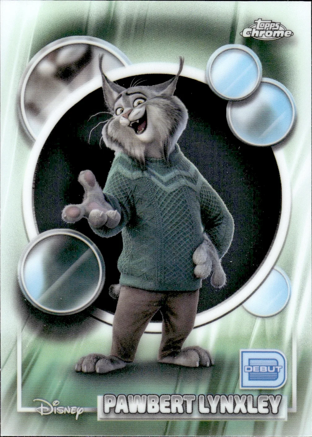 Pawbert Lynxley #71 2026 Topps Chrome Disney trading card - Front