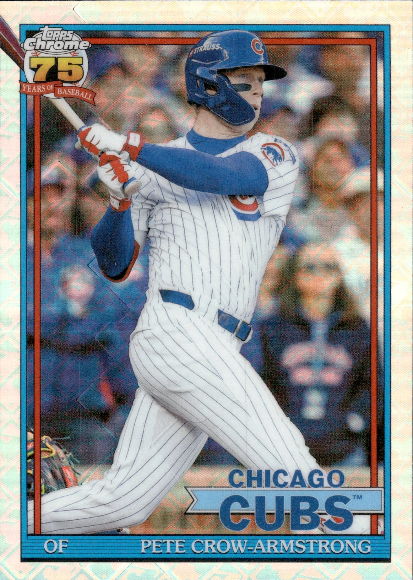 Pete Crow-Armstrong #91CB-14 Logofractor 2026 Topps Chrome Baseball 1991 Insert baseball card - Front