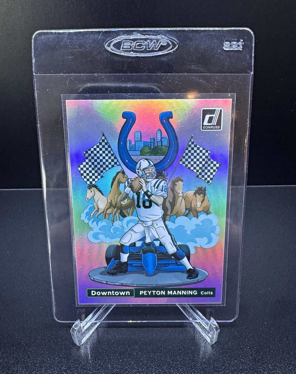 Peyton Manning #DT-18 2021 Donruss Football Downtown front