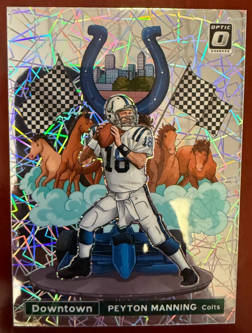 Peyton Manning #DT-18 2021 Donruss Optic Football Downtown front