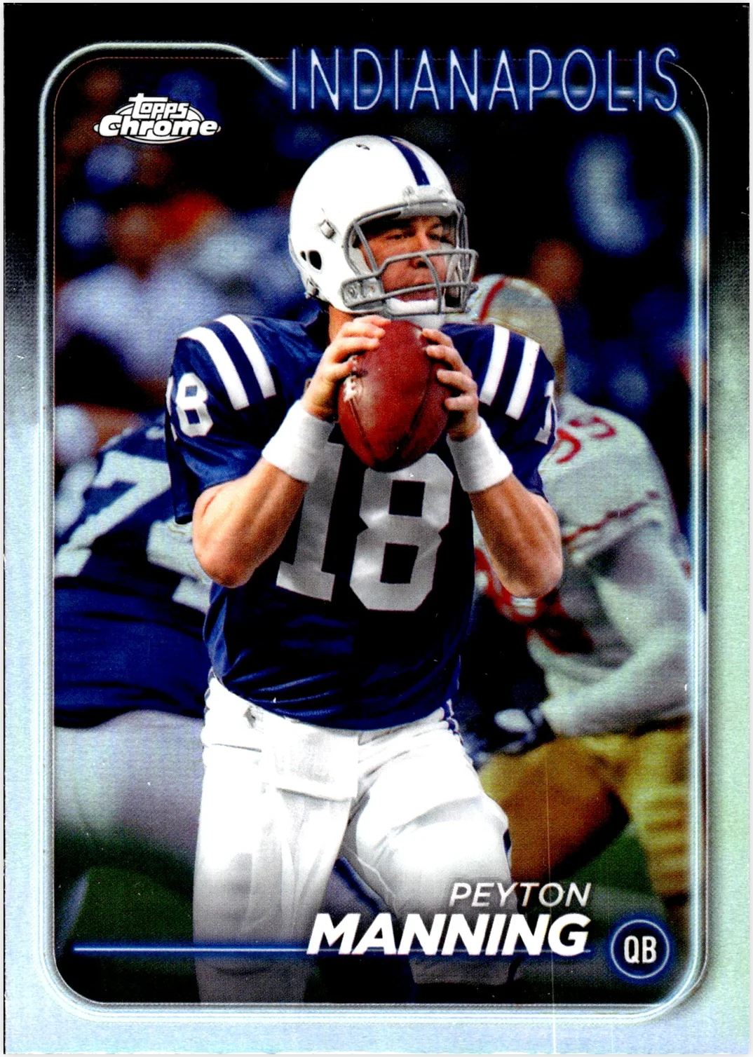 Peyton Manning 2024 Topps Chrome #86 Refractor football card - Front
