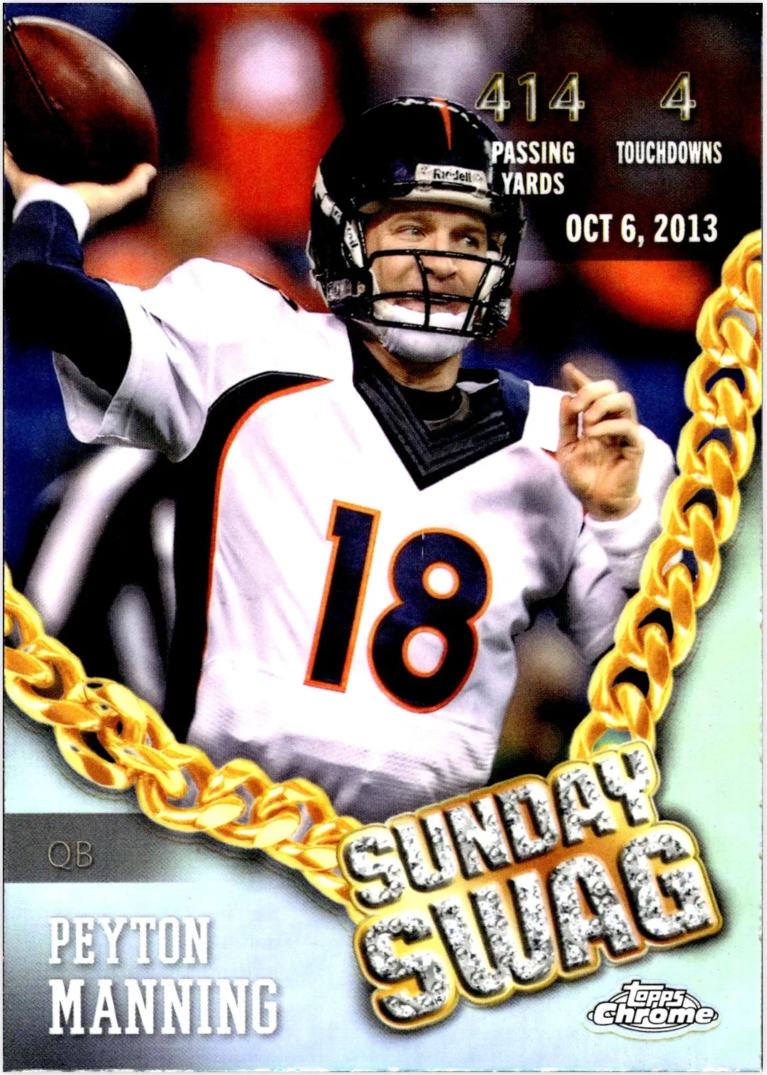 Peyton Manning 2024 Topps Chrome #SS-10 Sunday Swag football card - Front