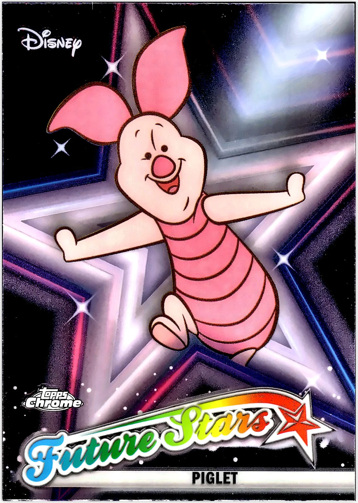 Piglet 2025 Topps Chrome Disney #FS-6 Future Stars trading card - Front