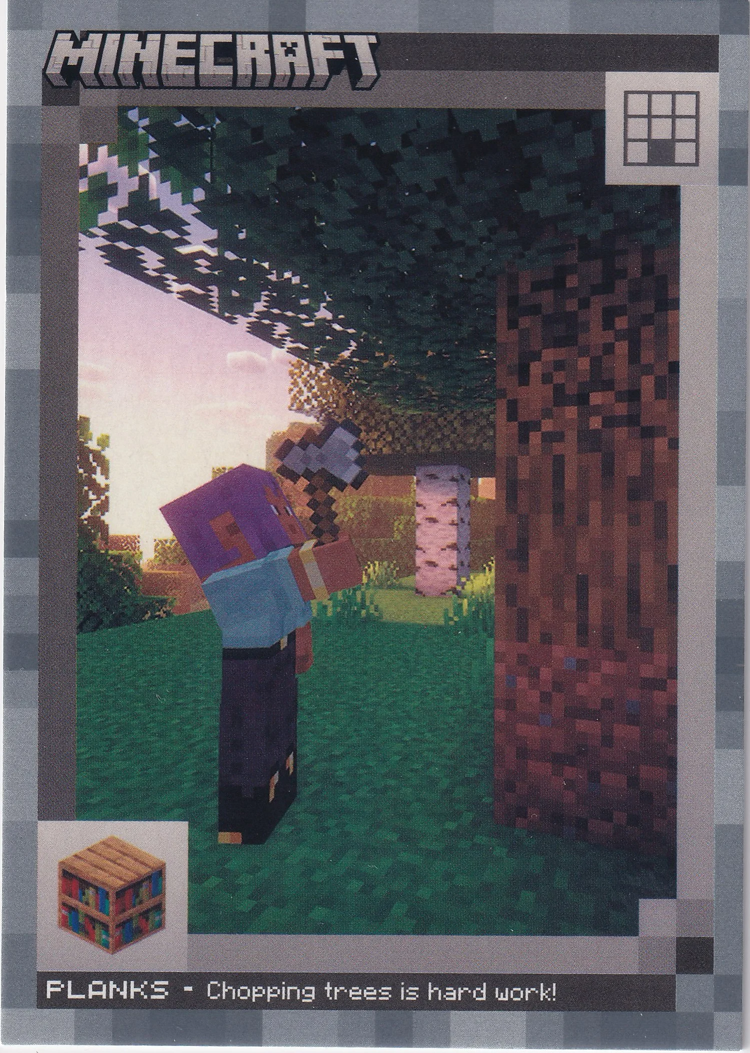 Planks 2024 Minecraft #107 Stone trading card - Front