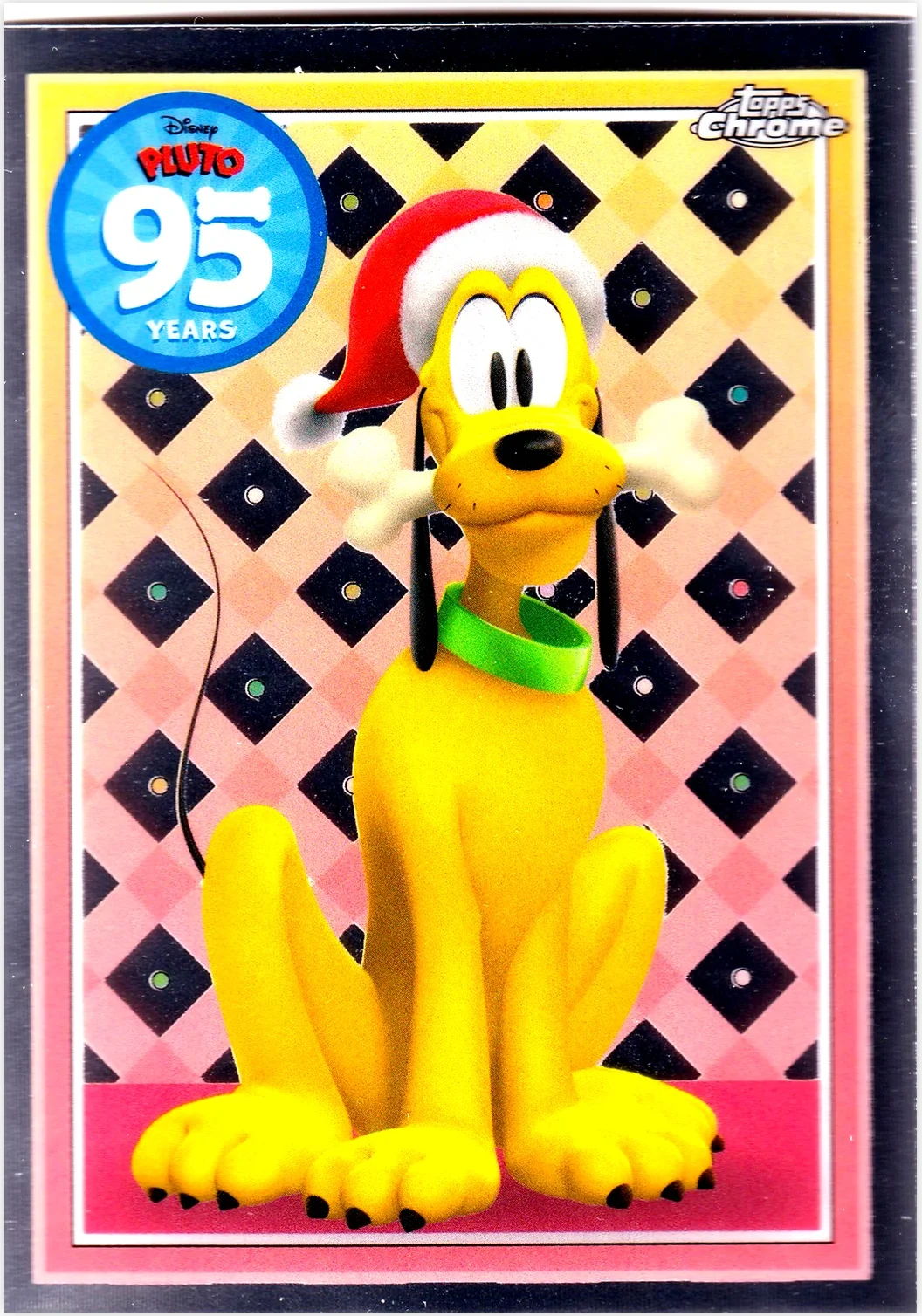 Pluto 2025 Topps Chrome Disney #PL-10 Pluto 95th Anniversary trading card - Front