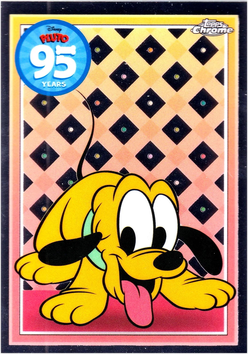 Pluto 2025 Topps Chrome Disney #PL-2 Pluto 95th Anniversary trading card - Front