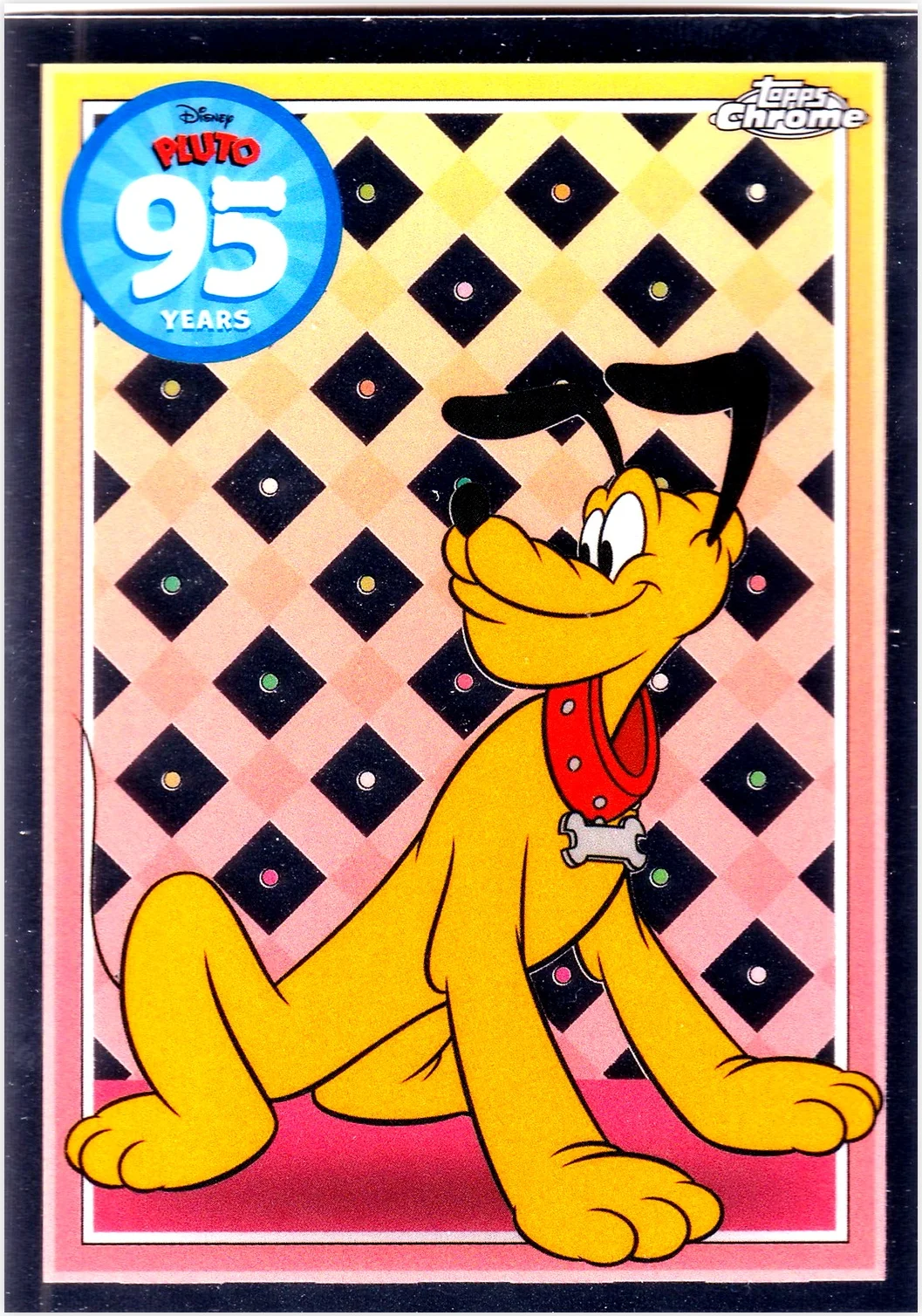 Pluto 2025 Topps Chrome Disney #PL-8 Pluto 95th Anniversary trading card - Front