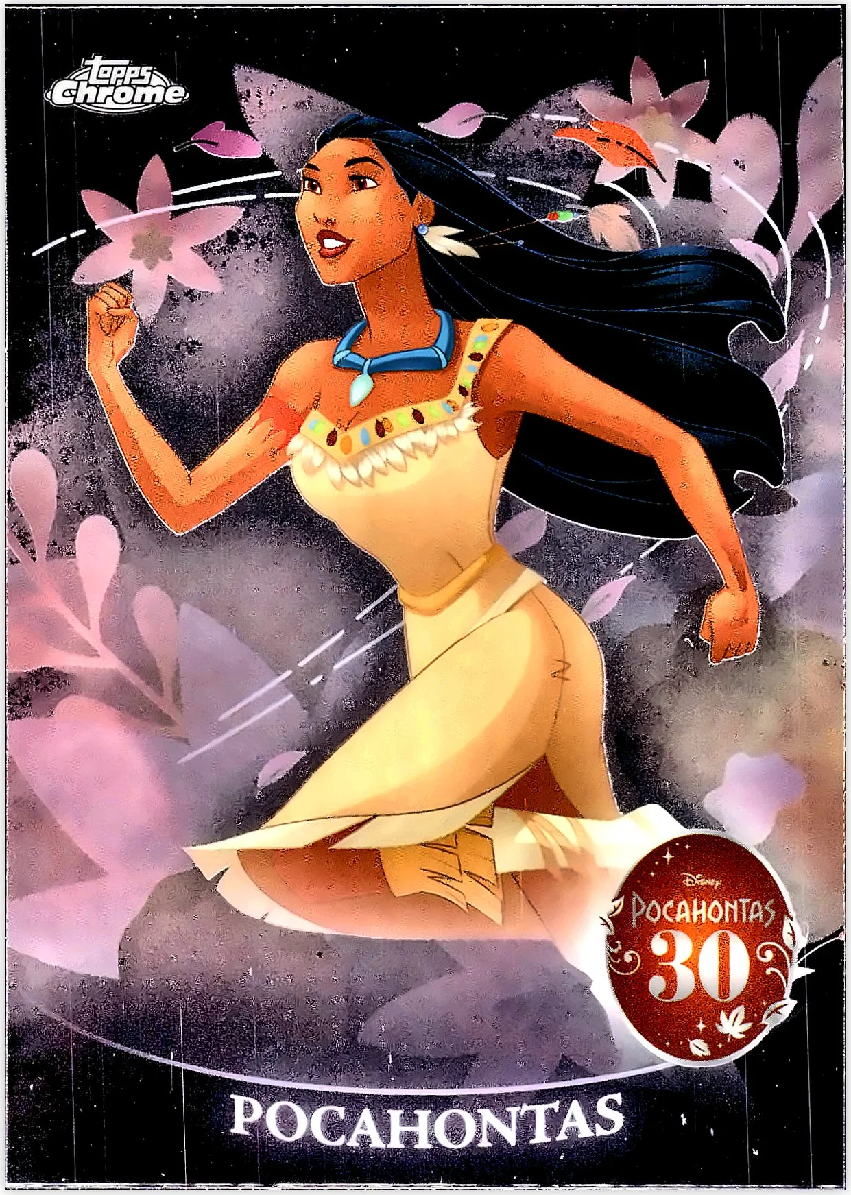 Pocahontas 2025 Topps Chrome Disney #PH-1 Pocahontas 30th Anniversary trading card - Front