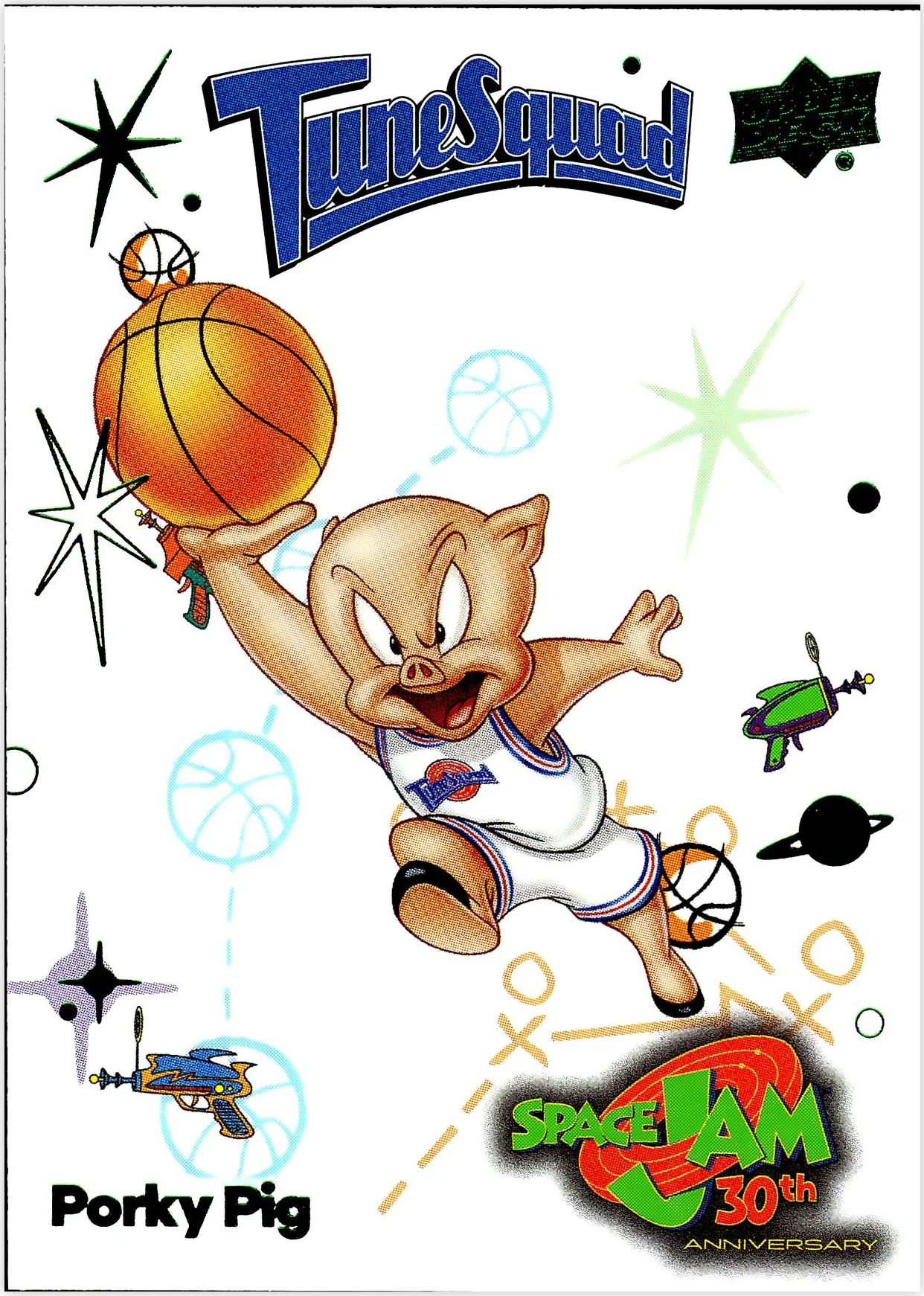 Porky Pig 2026 Space Jam 30th Anniversary #3 basketball card - Front