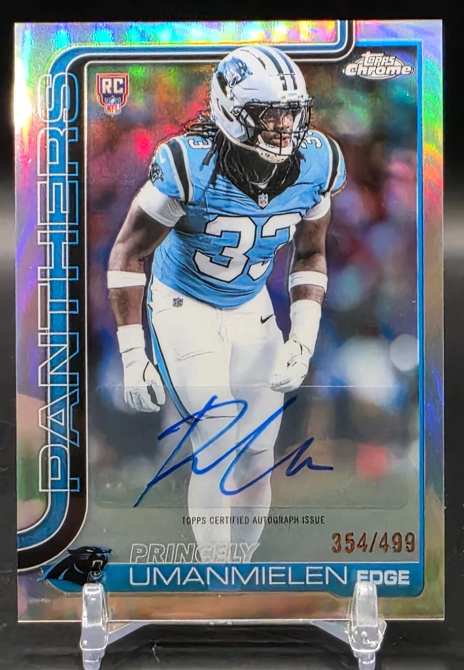 Princely Umanmielen 2025 Topps Chrome Football card