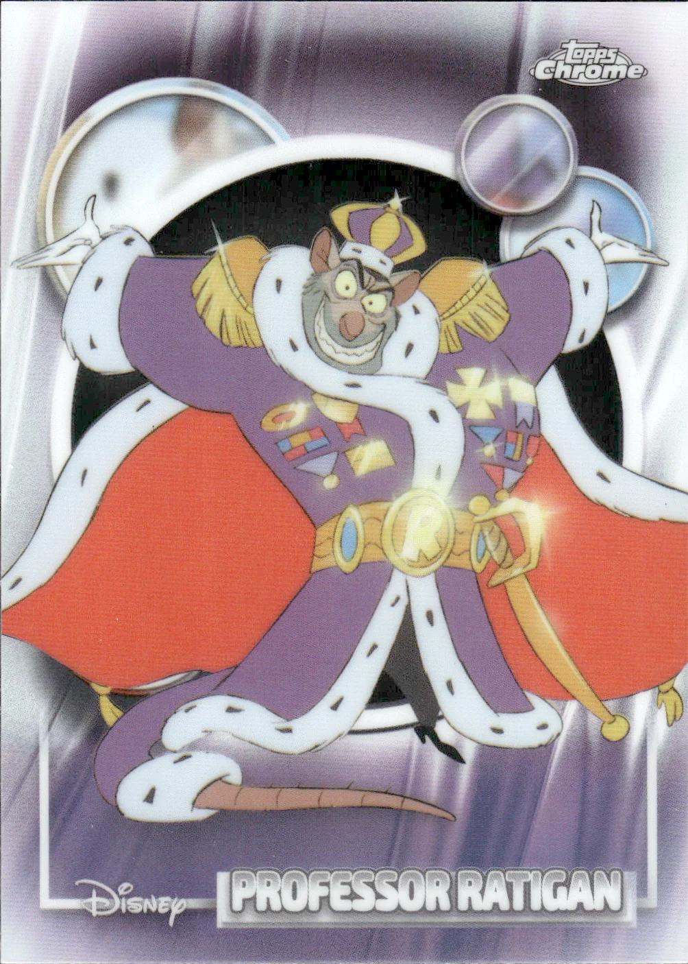 Professor Ratigan #41 2026 Topps Chrome Disney trading card - Front