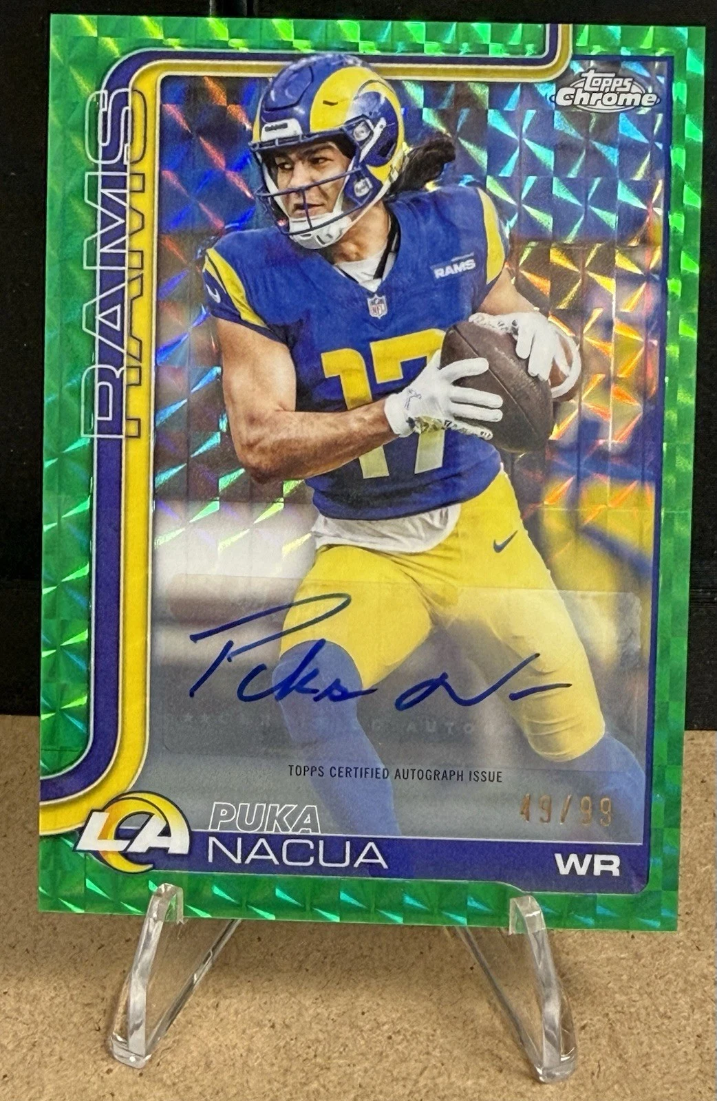 Puka Nacua 2025 Topps Chrome Football card
