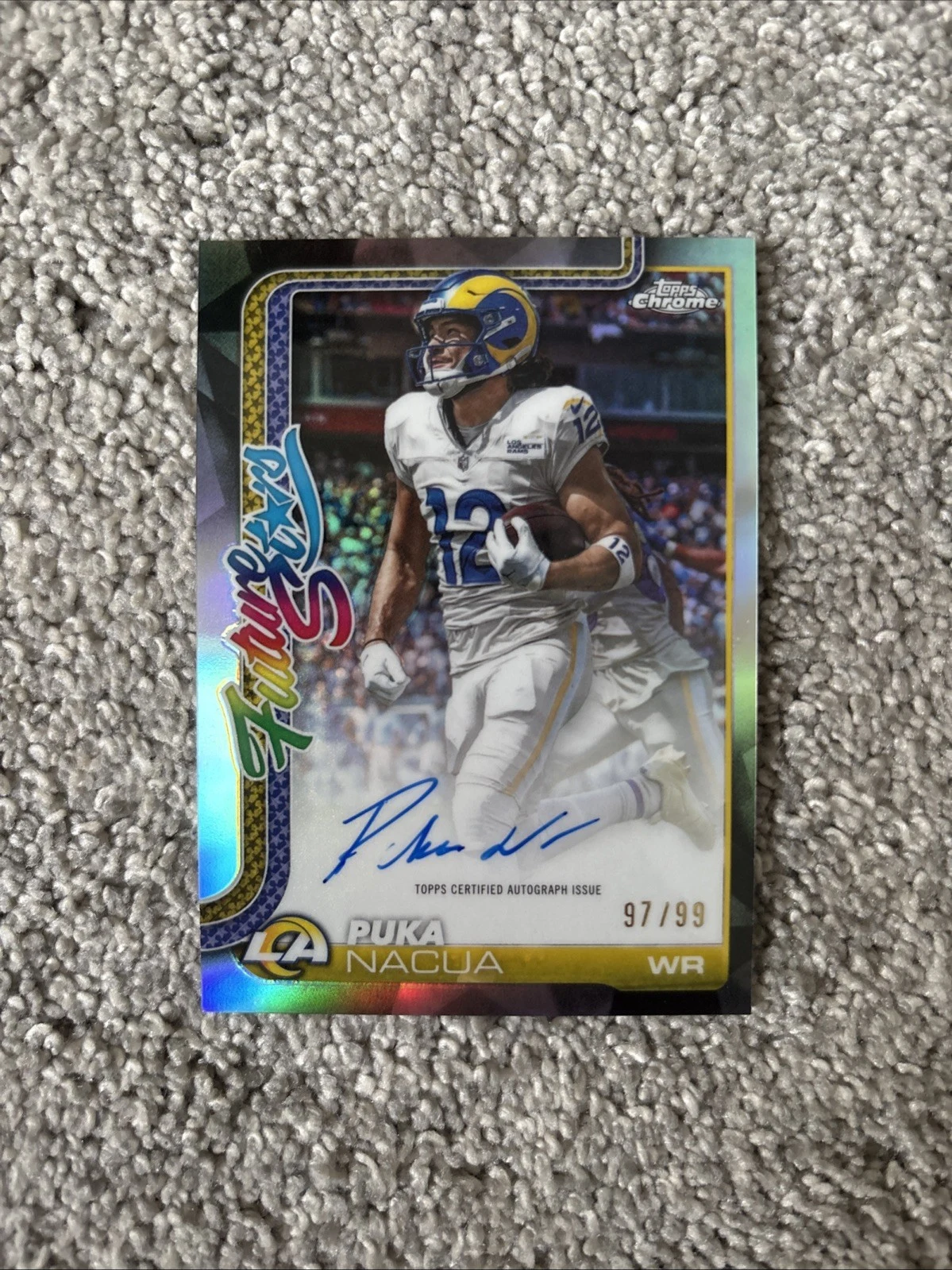 Puka Nacua 2025 Topps Chrome Football card