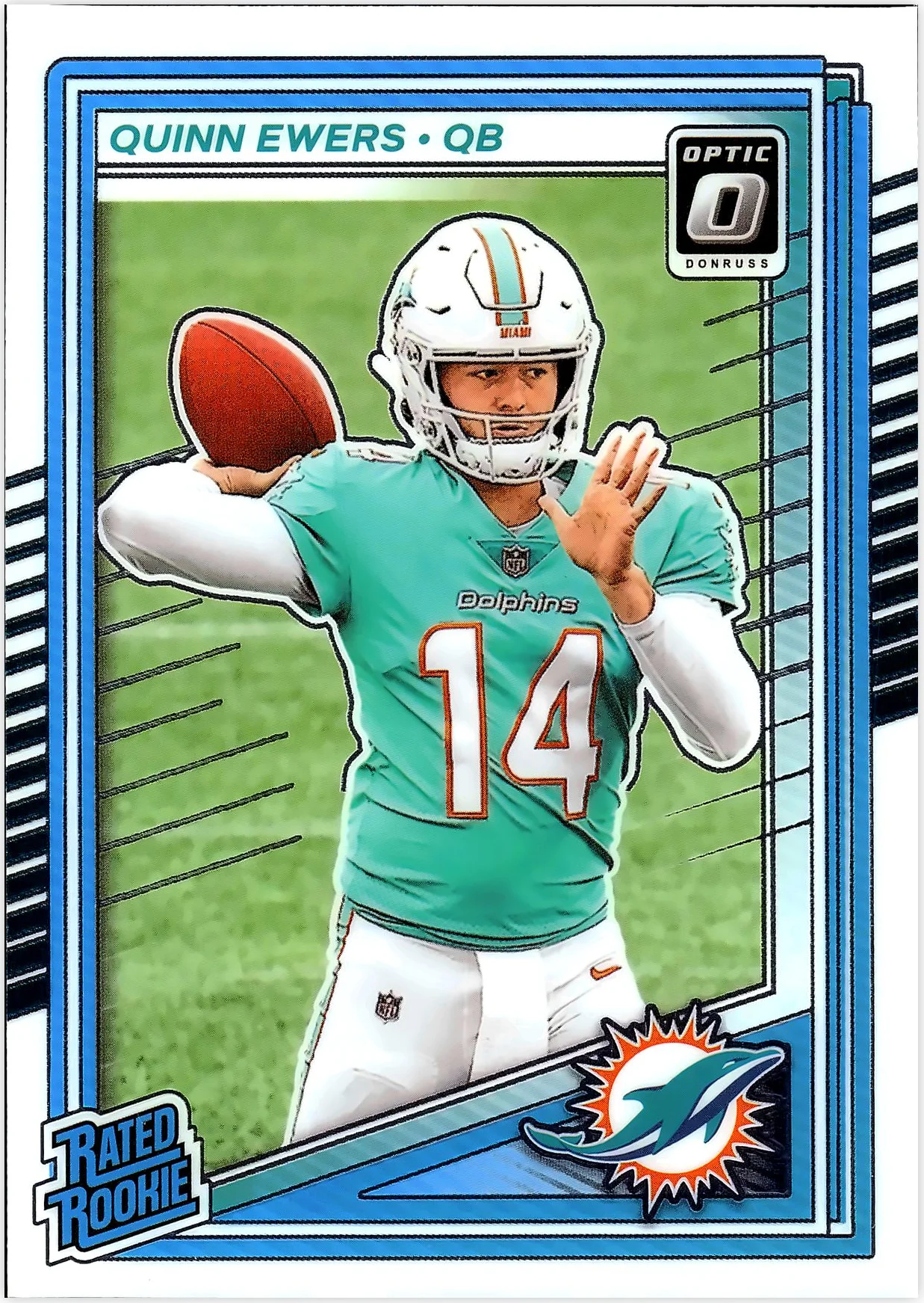 Quinn Ewers 2025 Donruss Optic #213 football rookie card - Front