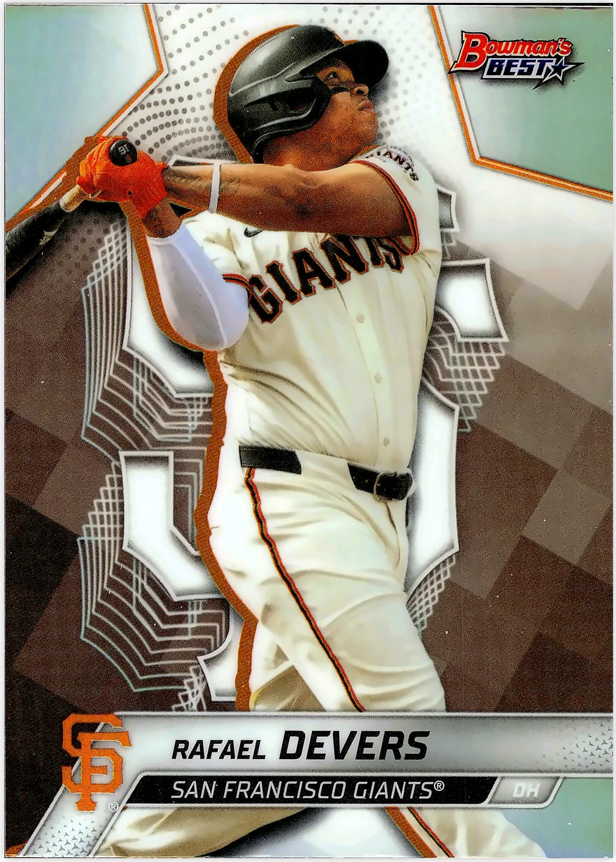 Rafael Devers 2025 Bowman's Best #21 Refractors baseball card - Front